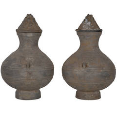 Pair of 2000 year old Han Dynasty Urns