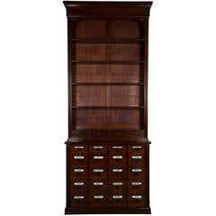 Antique A Mahogany Parmacy Cabinet