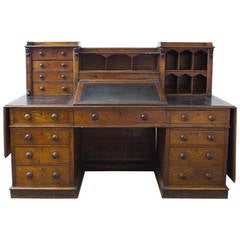 Antique Oak Dickens Desk, Attributed to Gillows
