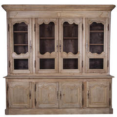 18th Century French Bleached Oak Buffet Deux Corps