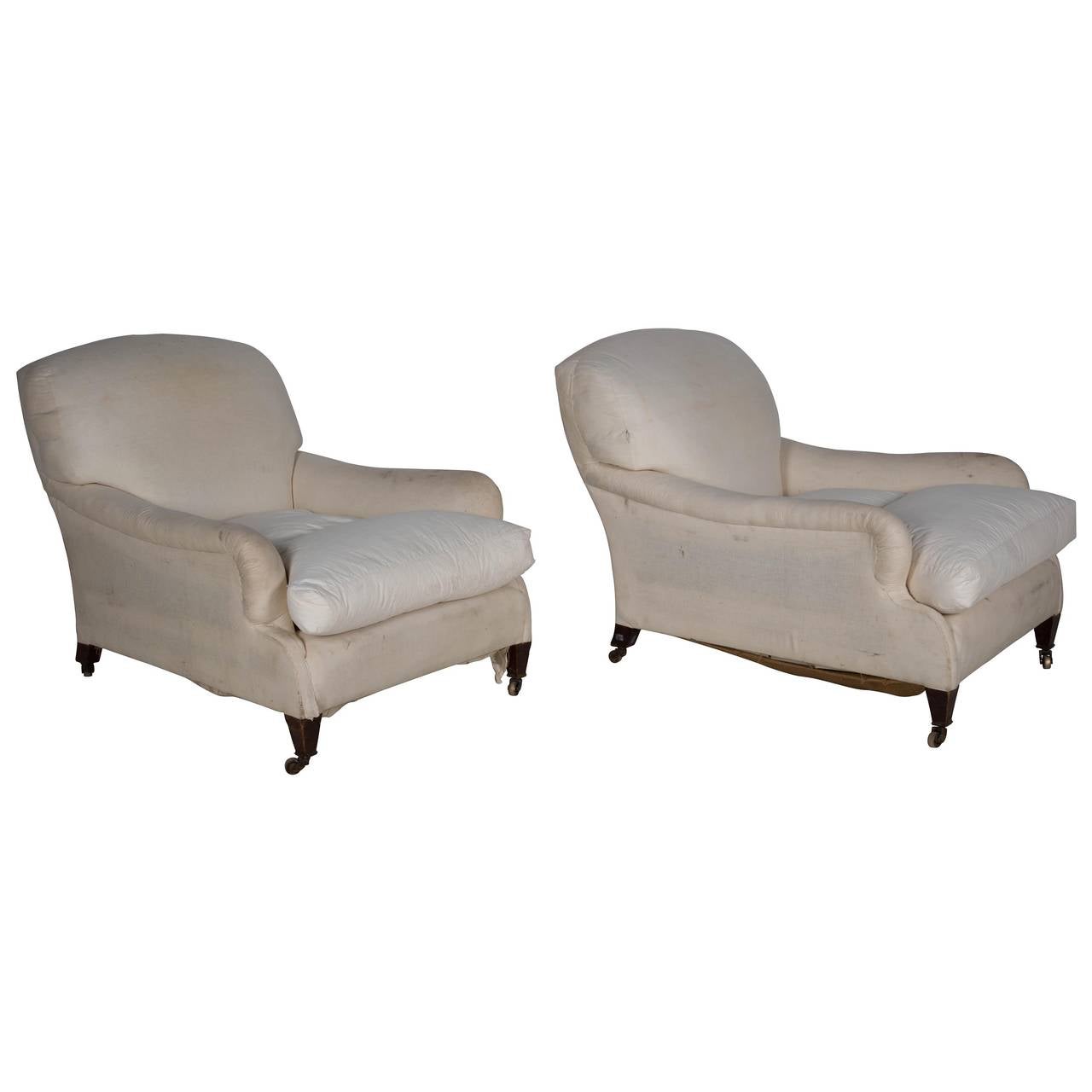 Pair of Howard Style Armchairs