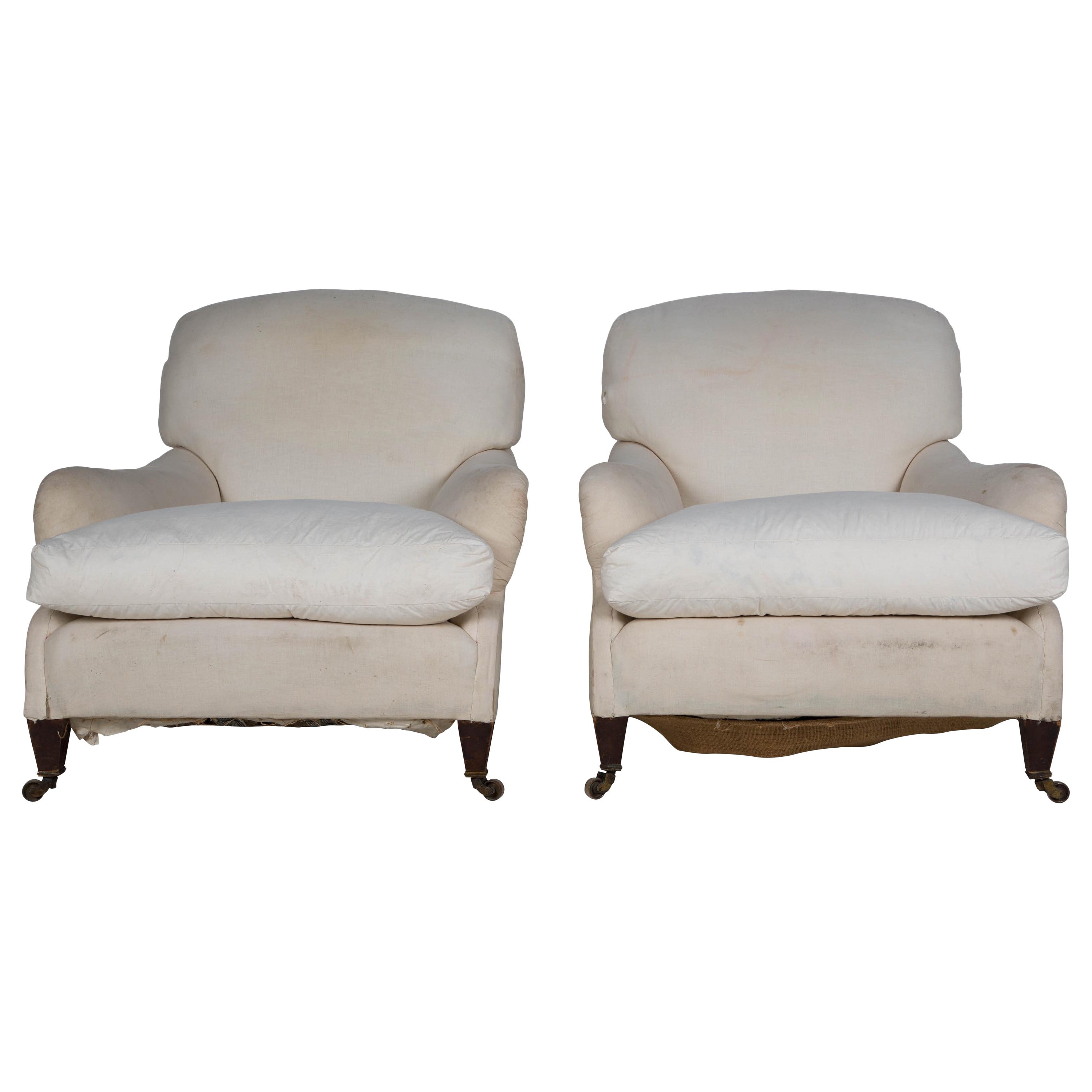 Pair of Howard Style Armchairs