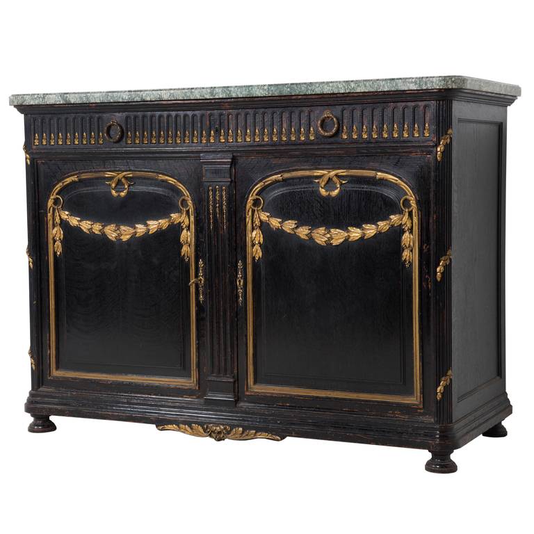 Rare Pair of French Ebonised Buffets, circa 1840