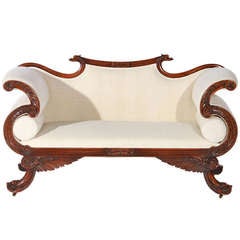 1920`s US Federal Style Mahogany Sofa