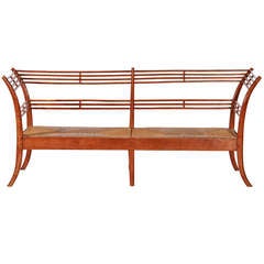 Antique 19th Century French Fruitwood Bench