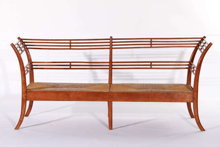 19th Century French Fruitwood Bench
