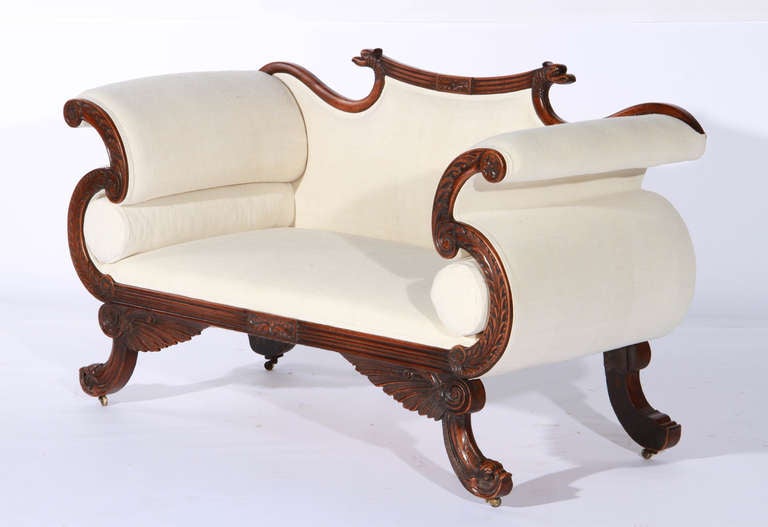 1920`s US Federal Style Mahogany Sofa In Excellent Condition In Gloucestershire, GB