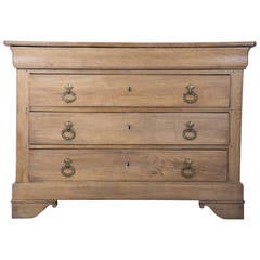 19th Century Bleached Oak Commode