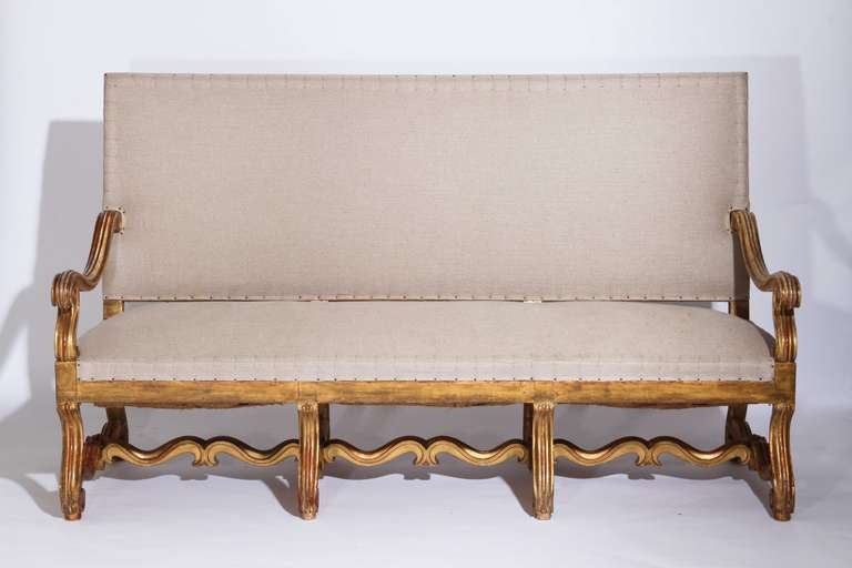 French Gesso and Gilt Sofa