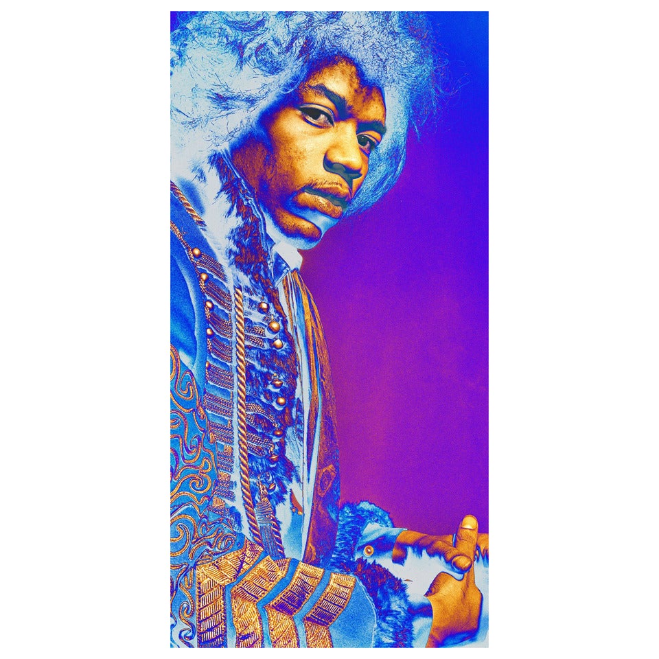 Gered Mankowitz Photograph "Jimi Acid Blue, " Edition of 1 For Sale