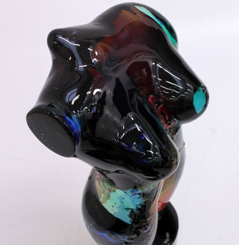 Contemporary Murano glass sculpture of a female torso by Maestro Giuliano Tosi. 2