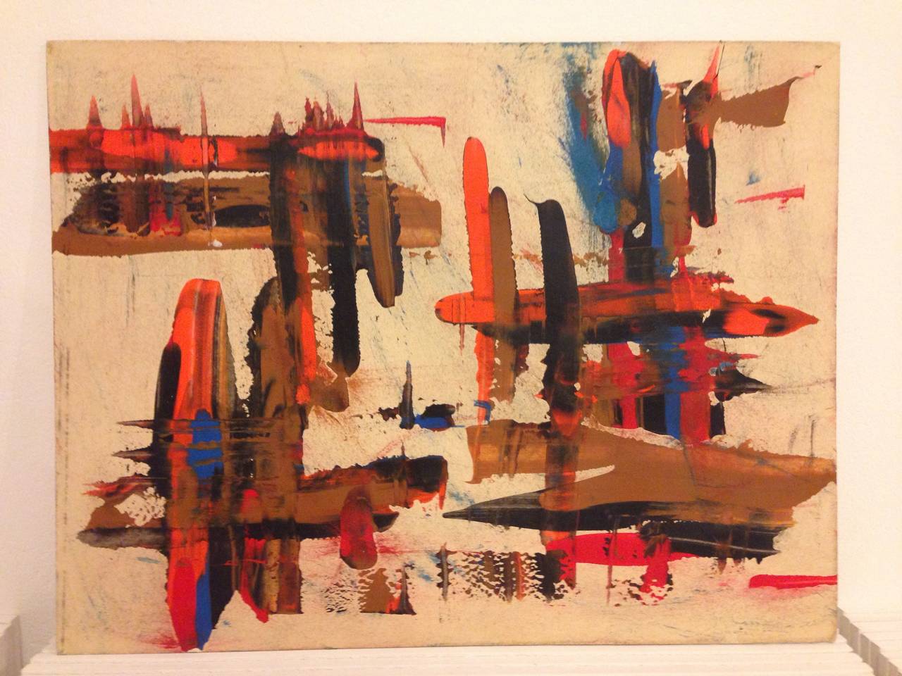 Mid-Century Abstract Painting, Well-Executed Composition, circa 1970s