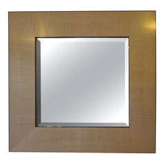 Contemporary Mirror in Sycamore and Ebony by the British designer Kinsley Byrne c.2013