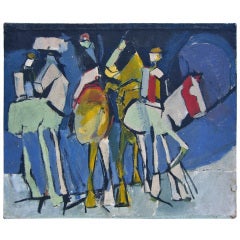 Horses at exercise by John Watson, oil on canvas 1955.