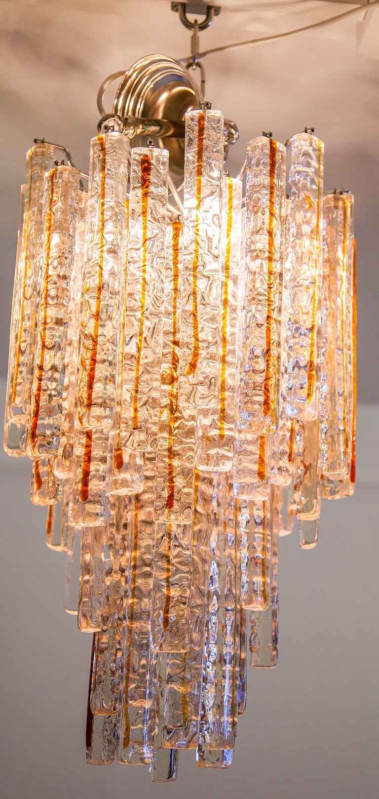 Italian Vintage Murano Chandelier c.1970's Italy For Sale