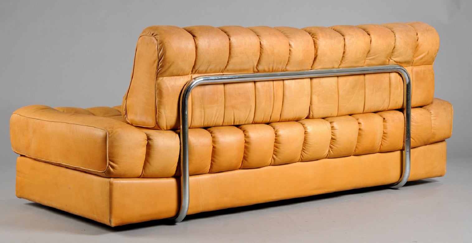 Vintage de Sede sofa bed, butterscotch leather c.1970
s