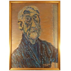 Self Portrait by Frank Kirby, oil on board c.1985