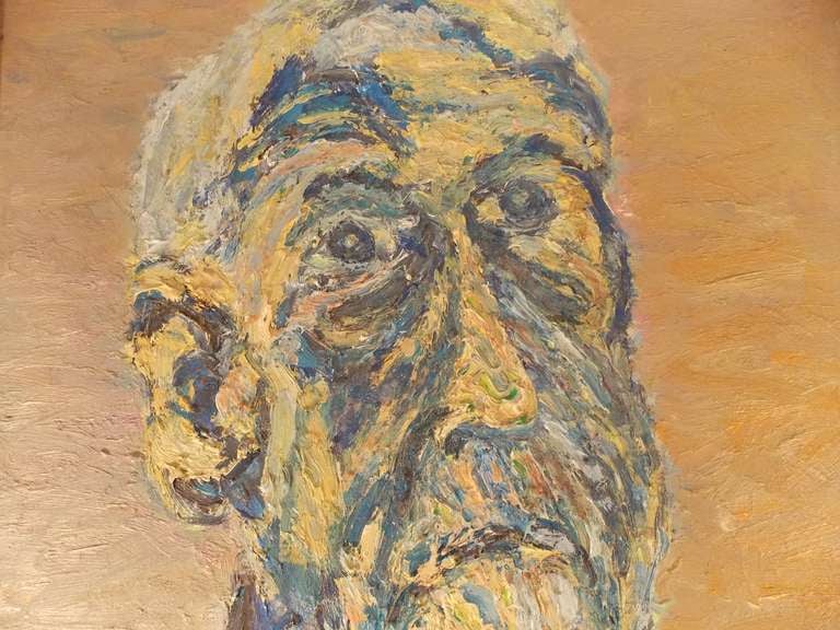 Self Portrait by Frank Kirby, oil on board c.1985