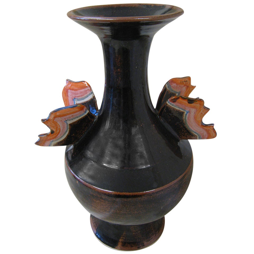 Stunning Contemporary Vase by the British Potter Russell Collins For Sale
