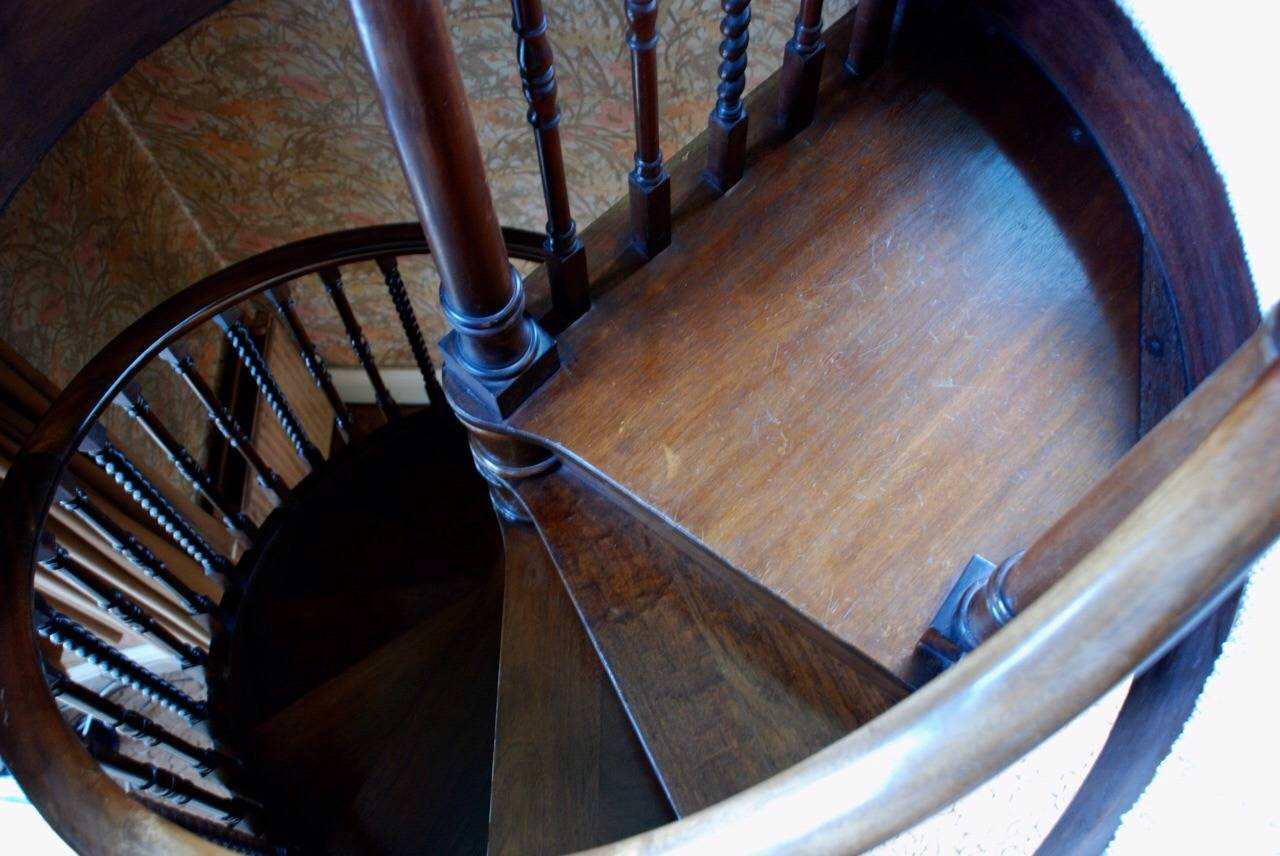 Antique Mahogany Spiral Staircase, circa 1930's For Sale 2