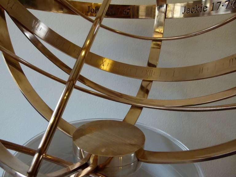 Modern Armillary Sphere in Bronze c.2014 For Sale