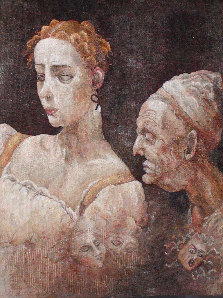 Heads tapestry by Beata Rosiak