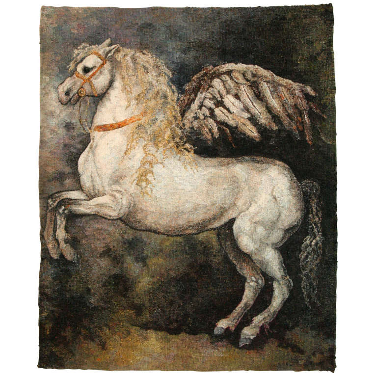 Pegasus tapestry by Beata Rosiak For Sale