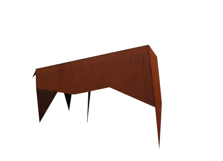 Contemporary Abstract Welded Steel Sculpture by British Artist Jack Davis
