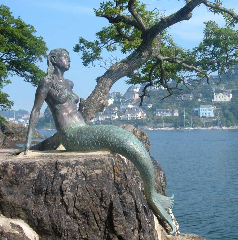Modern Contemporary Life-Size Bronze Sculpture of a Mermaid by Elisabeth Hadley For Sale
