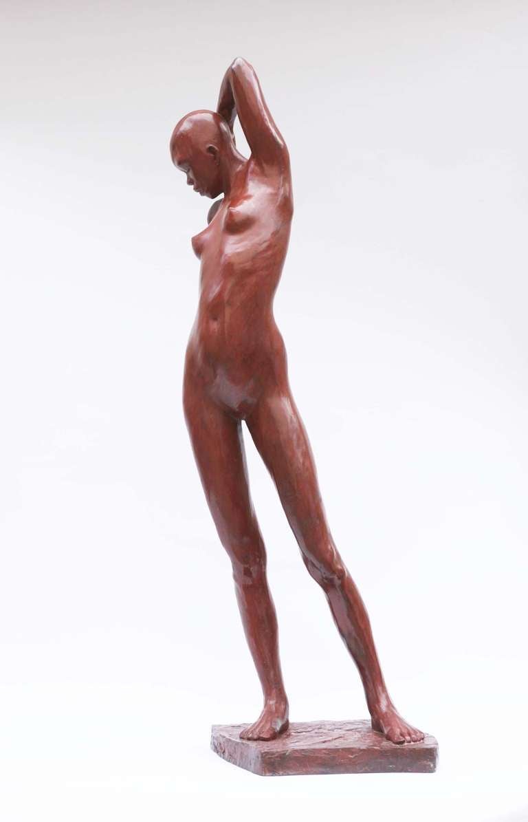 Modern Contemporary Figurative Sculpture in Bronze by Elisabeth Hadley For Sale