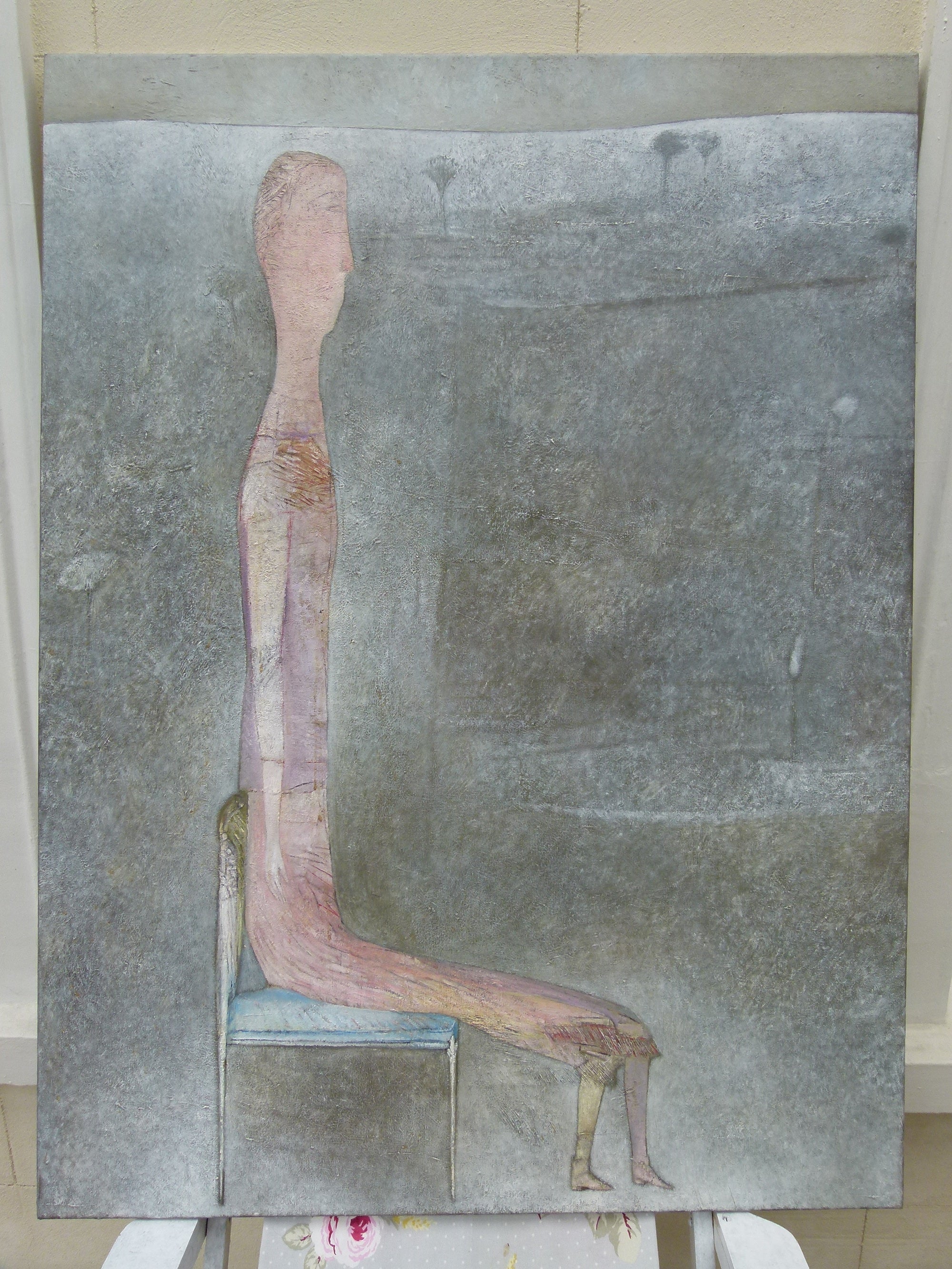 Contemporary figurative painting by the British artist Phillippa Clayden For Sale