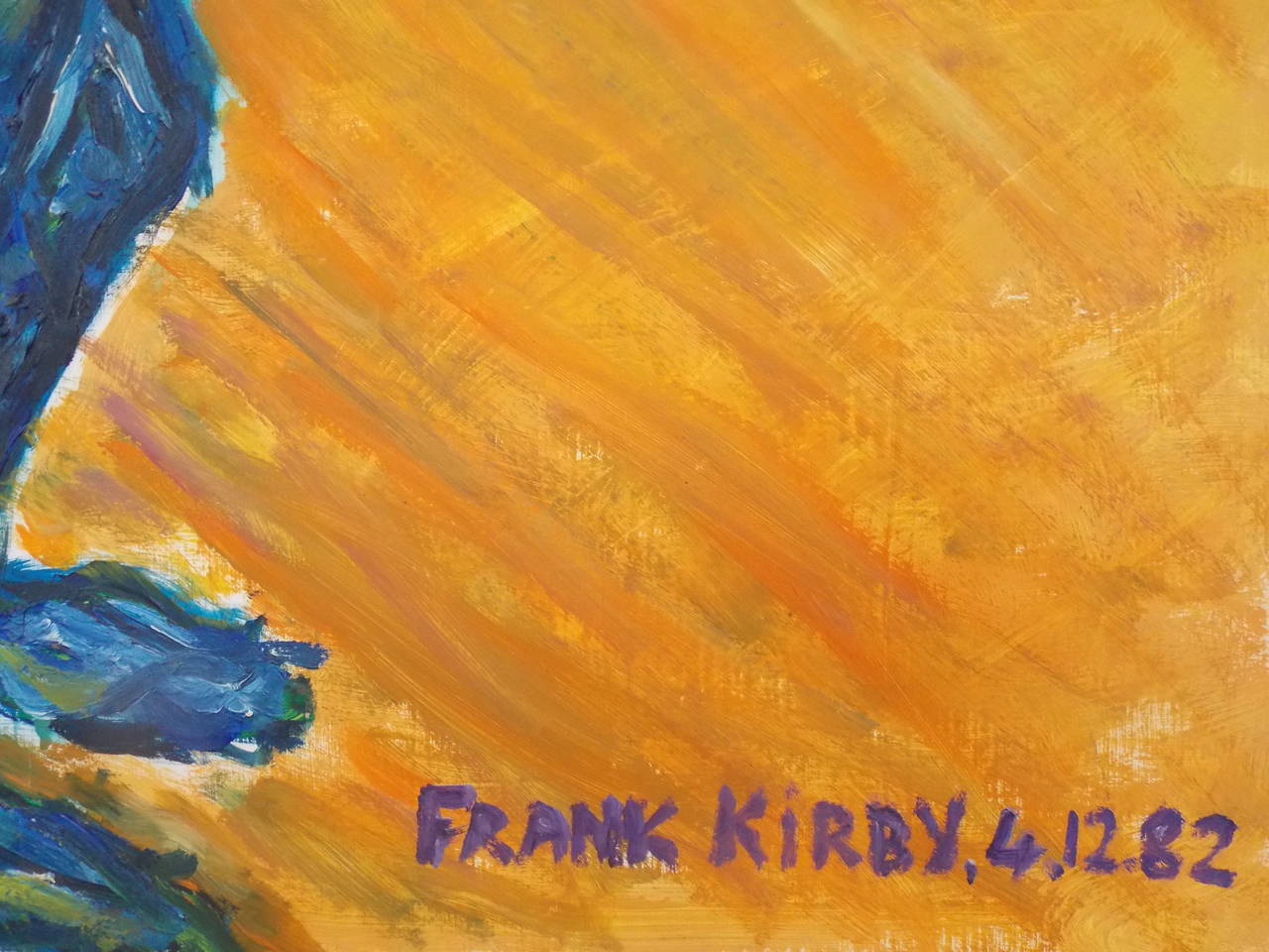 Abstract figurative painting by the British artist Frank Kirby c.1982 For Sale 1