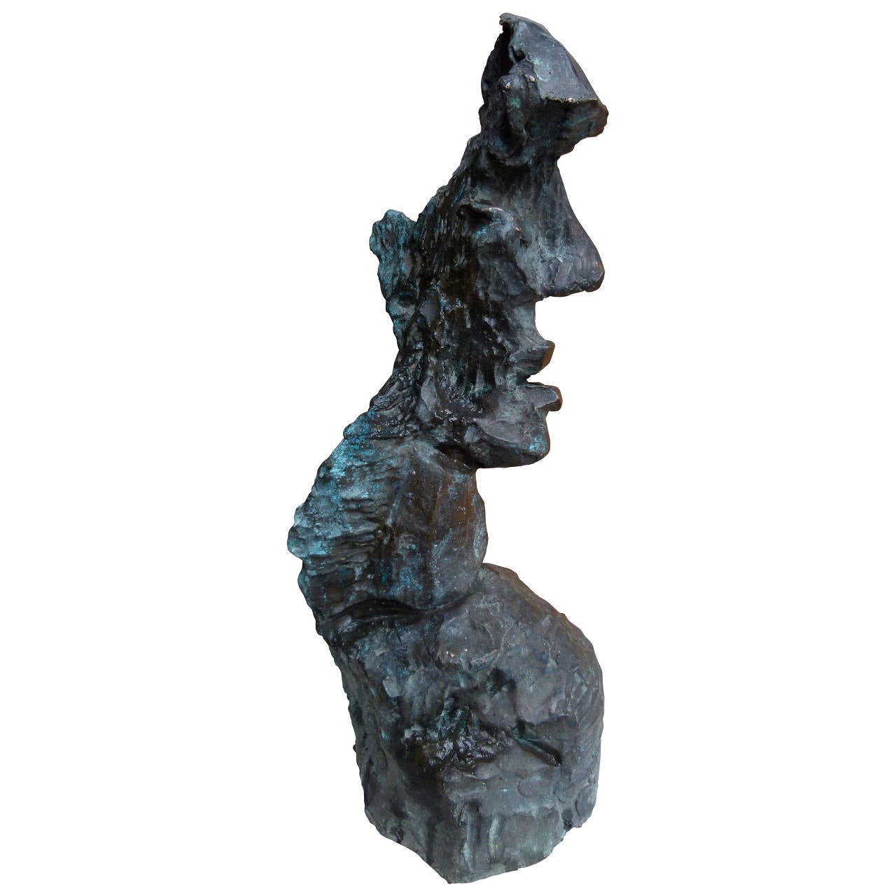 Abstract figurative bronze by the British painter / sculptor Alan John c.1978 For Sale