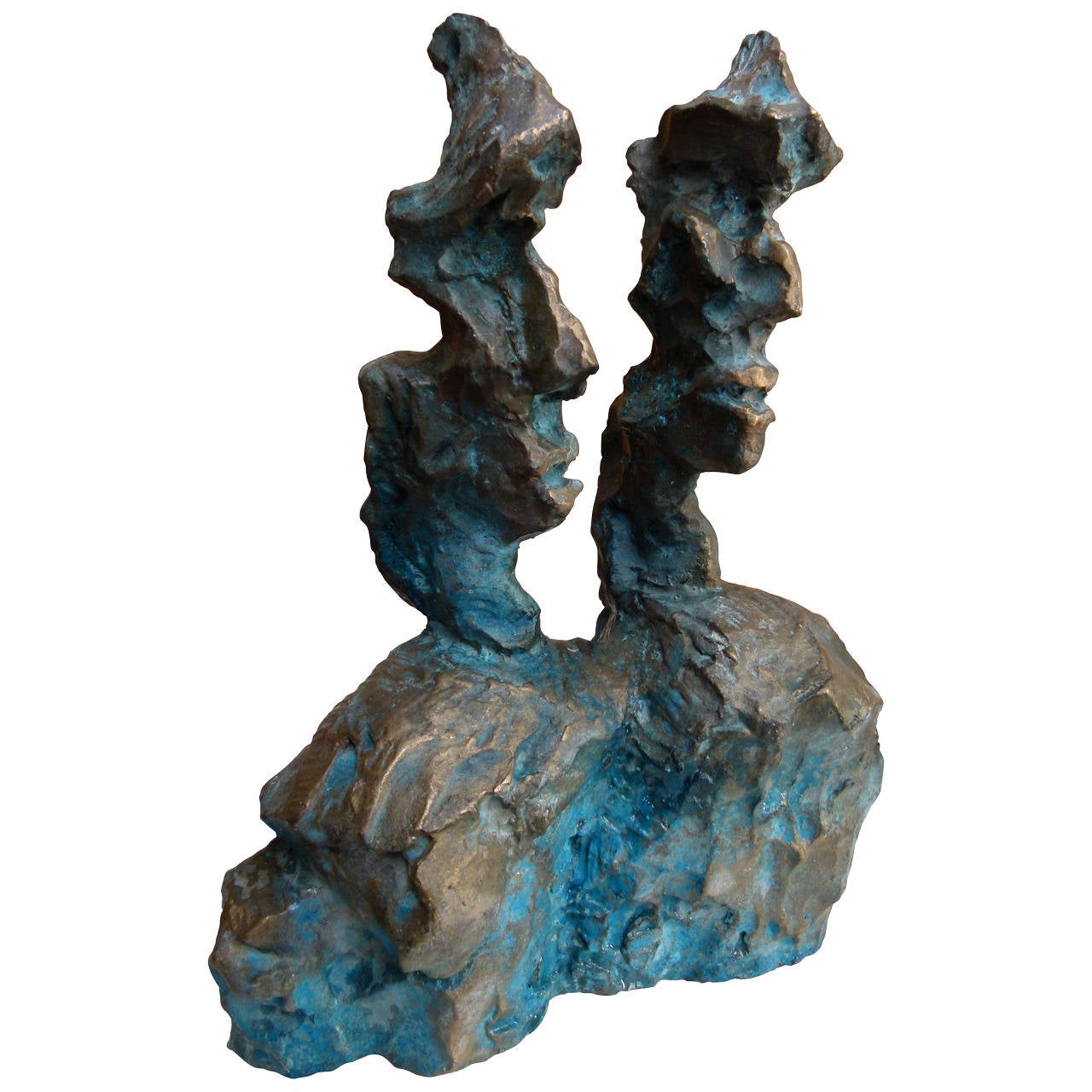 Abstract Figurative Bronze by the British Sculptor Alan John, circa 1978 For Sale