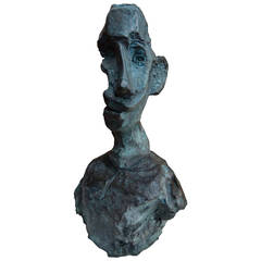 Abstract figurative Bronze by the British painter / sculptor Alan John c.1978