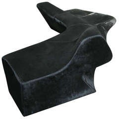 Zaha Hadid Moraine Sofas Upholstered in Black Pony Hide, circa 2000