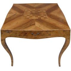 Vintage Italian Parquetry Game Table 