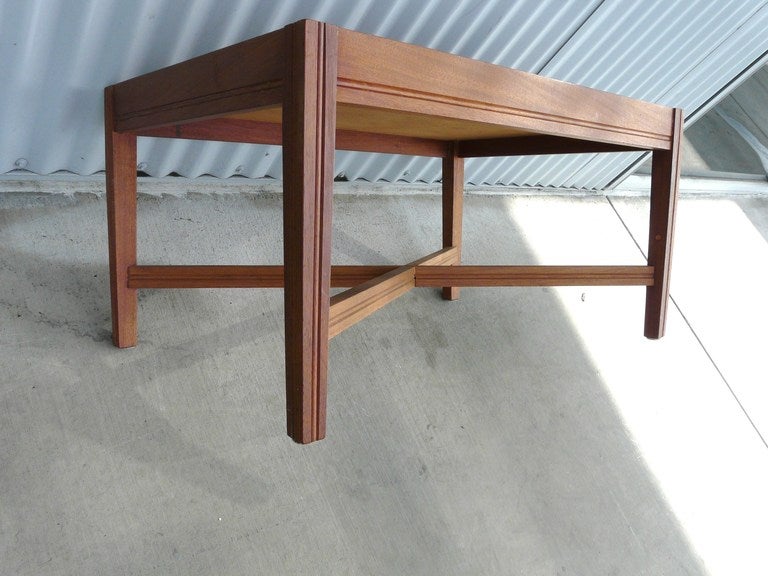 Mid-20th Century Mid Century Butler's Style Table with X Stretcher For Sale