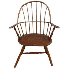 Early American Windsor Arm Chair Faux Bamboo