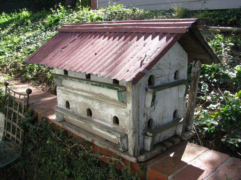 Mid-20th Century Large Old Dovecote Folk Art Birdhouse For Sale