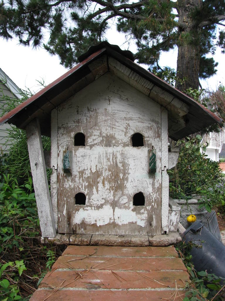 Large Old Dovecote Folk Art Birdhouse For Sale 1