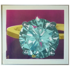 Vintage Richard Bernstein "Diamond" Signed Lithograph 1977