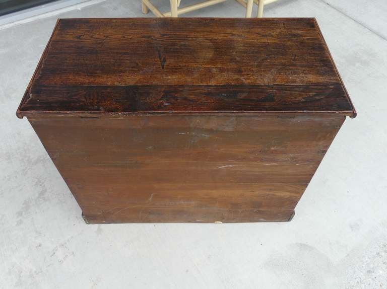 Antique Carriage House Chest Hand Tooled English Oak 19th c Wonderful Size For Sale 1