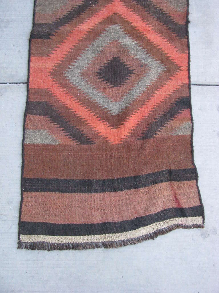 Old Turkish Wool Runner Colorful Anatolian Kilim Gorgeous For Sale 3