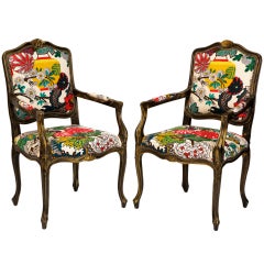 Custom Chiang Mai Dragon Chairs, Pair