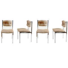 Vintage Lucite Chairs, S/4