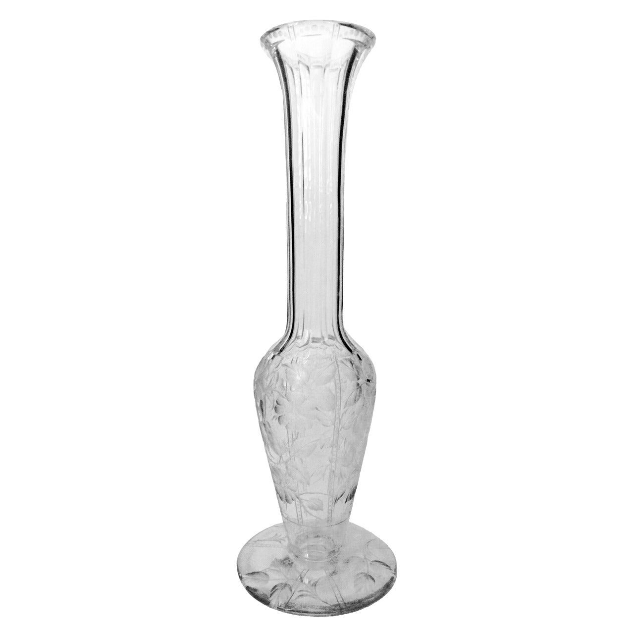 Monumental American Brilliant Period Cut Glass Vase by Tuthill, circa 1900