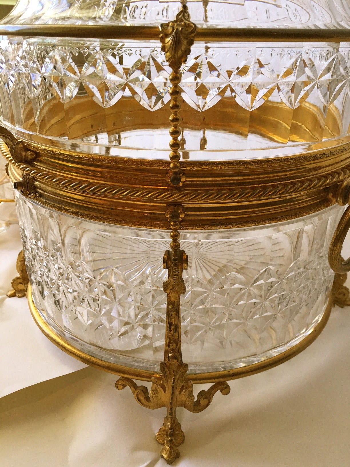 French Gilt Bronze and Crystal Tantalus, circa 1890 For Sale 2