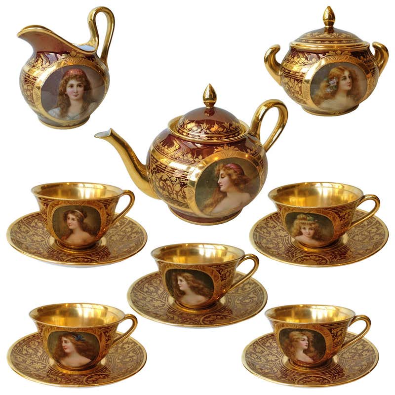 Worlds Most Beautiful Tea Set Royal Vienna Style with Portraits circa ...