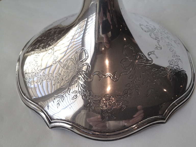 American Mammoth Size Sterling Art Nouveau Vase Shreve Co c.1900